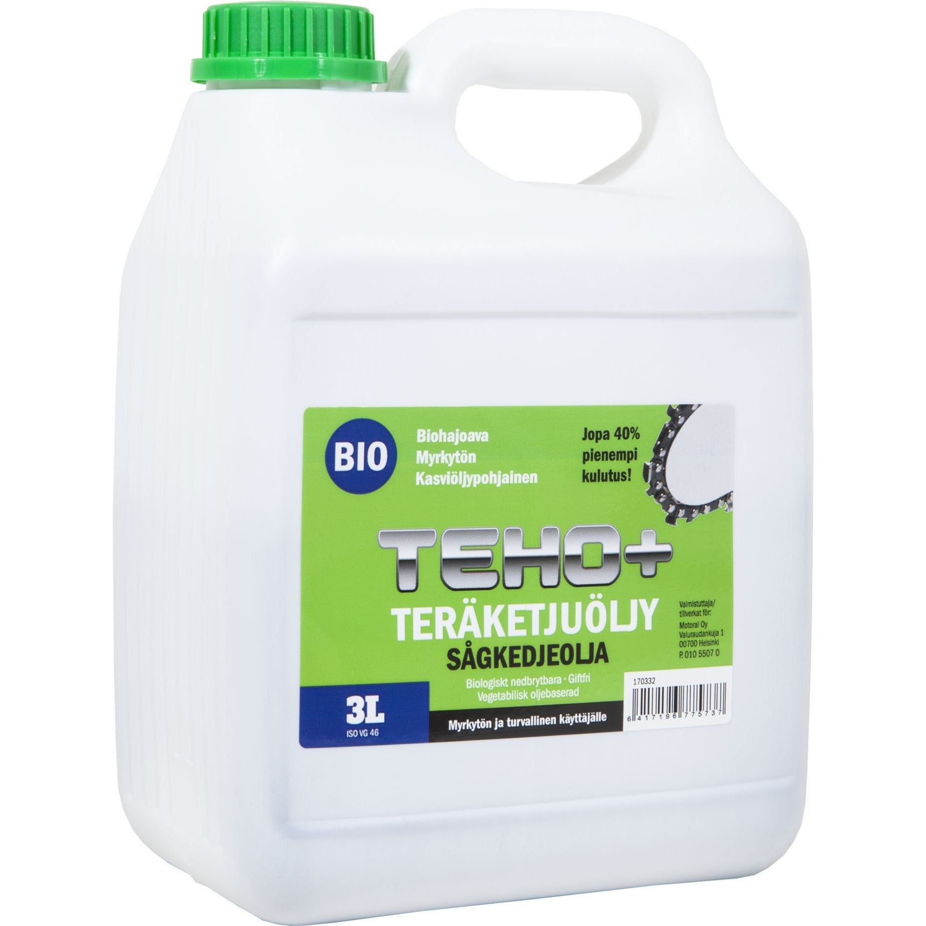 TEHO+ TERÄKETJUÖLJY BIO 3L