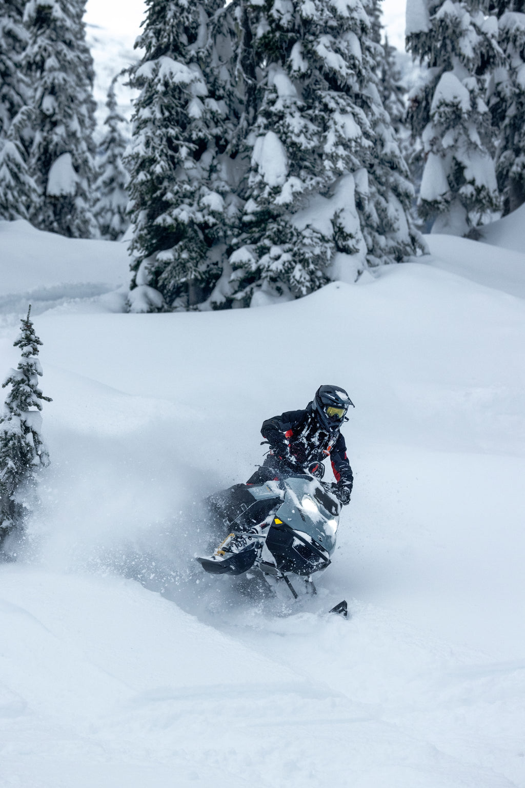 Ski-Doo Summit X with Expert Pkg 850 E-TEC Turbo R 154 DSHOT 3.0in 76mm 10.25 in — toimintakuva