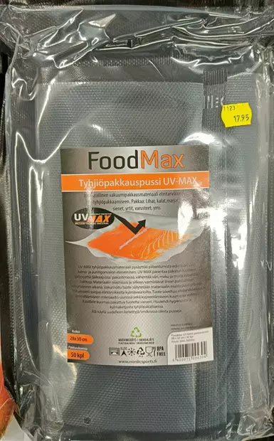 FoodMax Zipper UV vacum pussi 28 x 40cm 50kpl