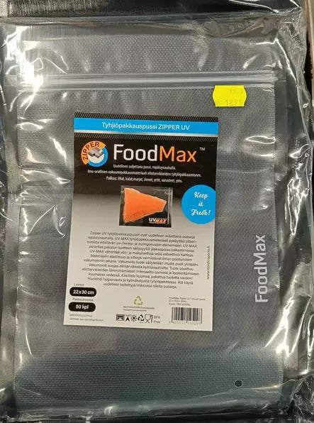 FoodMax Zipper UV vacum pussi 22 x 30cm 50kpl