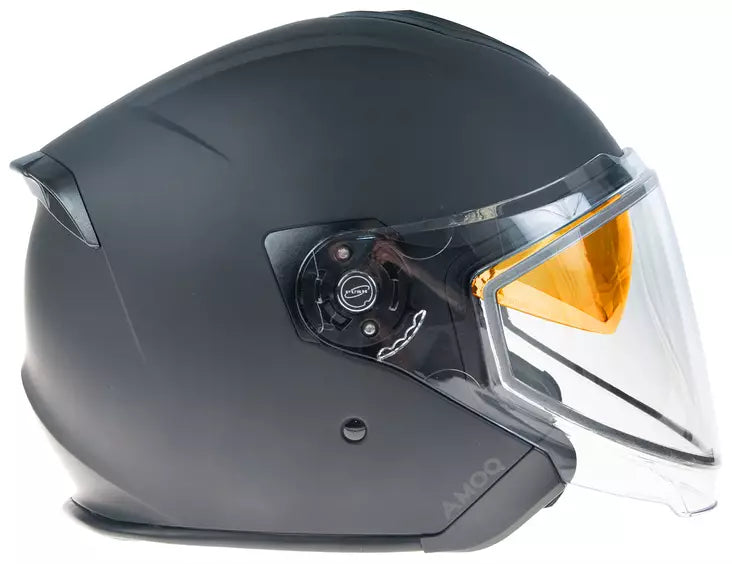 AMOQ cluster kypärä tuplavisiirillä blackout